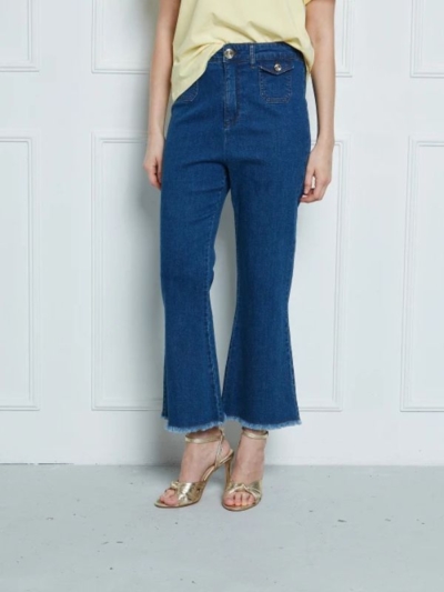 Sarah Lawrence Γυναικείο Παντελόνι Jean Capri Μπλε