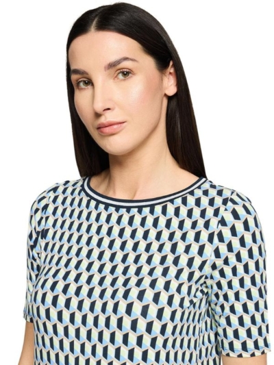 Betty Barclay Γυναικεία Μπλούζα Κοντομάνικη Με Μοτίβο Πράσινη