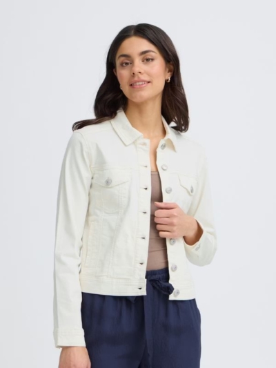 FRANSA Γυναικείo Jacket τζιν Λευκό